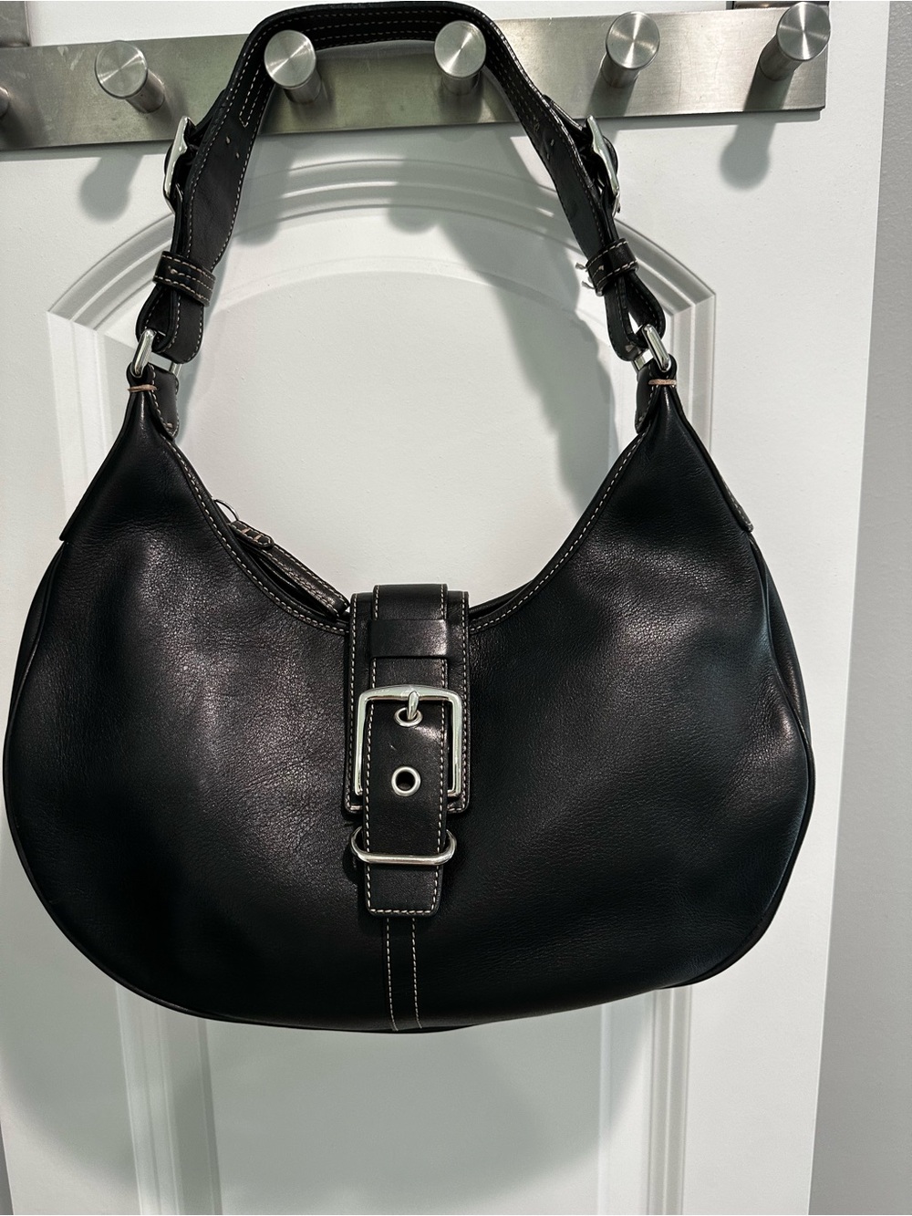 Vintage 2003 Coach Hamptons Leather Buckle Hobo Shoulder Bag – Style 7548